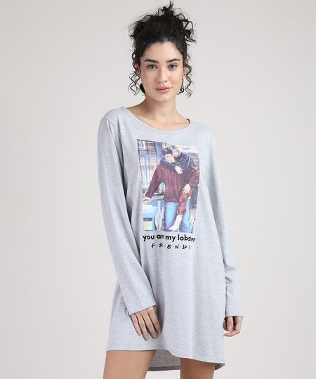 Camisola-Feminina-Casal-Friends-Manga-Longa-Cinza-Mescla-9946851-Cinza_Mescla_1