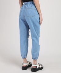 Calca-Jeans-Feminina-Jogger-Cintura-Super-Alta-Destroyed-com-Cadarco--Hi-Bye--Azul-Claro-9952040-Azul_Claro_2