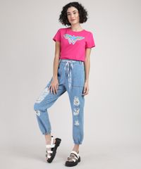 Blusa-Feminina-Mulher-Maravilha-Manga-Curta-Decote-Redondo-Pink-9951033-Pink_3