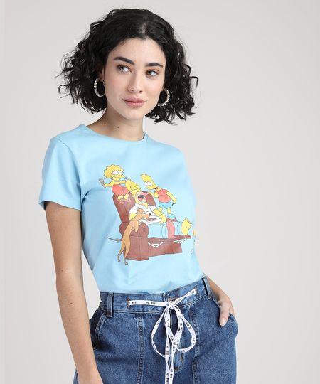 Blusa-Feminina-Os-Simpsons-Manga-Curta-Decote-Redondo-Azul-Claro-9950850-Azul_Claro_1