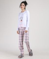 Pijama-Feminino-Urso-Estampado-Xadrez-Manga-Longa-Branco-9951191-Branco_1
