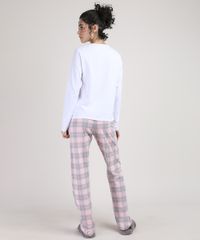Pijama-Feminino-Urso-Estampado-Xadrez-Manga-Longa-Branco-9951191-Branco_2