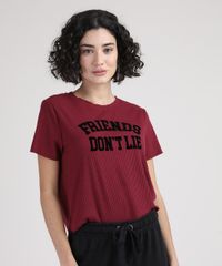 Blusa-Feminina-Stranger-Things-Canelada--Friends-Don-t-Lie--Manga-Curta-Decote-Redondo-Vinho-9946893-Vinho_1