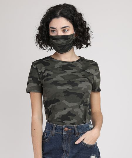 Kit-de-Blusa-Feminina-Estampada-Camuflada-Manga-Curta-Decote-Redondo---Mascara-de-Protecao-Individual-Verde-Militar-9950785-Verde_Militar_1 Kit-de-Blusa-Feminina-Estampada-Camuflada-Manga-Curta-Decote-Redondo---Mascara-de-Protecao-Individual-Verde-Militar-9950785-Verde_Militar_1