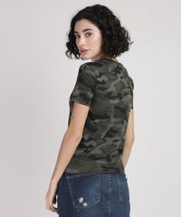 Kit-de-Blusa-Feminina-Estampada-Camuflada-Manga-Curta-Decote-Redondo---Mascara-de-Protecao-Individual-Verde-Militar-9950785-Verde_Militar_2