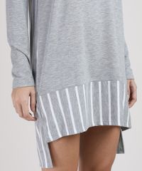 Camisola-Feminina-com-Recorte-Listrado-Manga-Longa-Cinza-Mescla-9946857-Cinza_Mescla_4 Camisola-Feminina-com-Recorte-Listrado-Manga-Longa-Cinza-Mescla-9946857-Cinza_Mescla_4