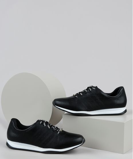 Tenis-Feminino-Via-Uno-com-Recortes-Preto-9950934-Preto_1