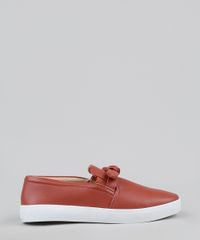 Tenis-Slip-On-Feminino-Via-Uno-com-Laco-Marrom-9946282-Marrom_2