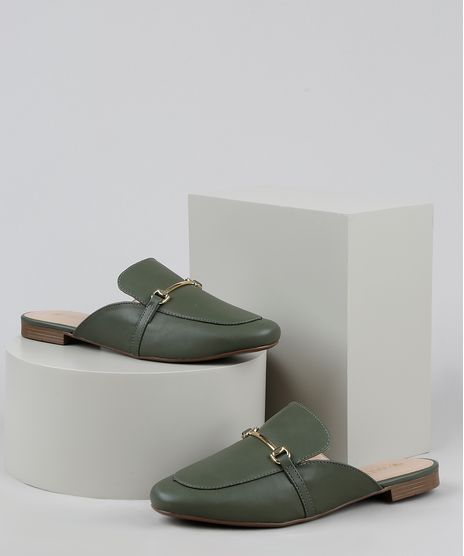 Mule-Feminino-Via-Uno-Bico-Redondo-com-Fivela-Verde-Escuro-9950941-Verde_Escuro_1