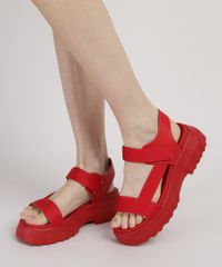 Papete-Feminina-Oneself-Flatform-Tratorada-com-Velcro-Vermelha-9952383-Vermelho_2
