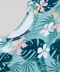 Conjunto-Infantil-de-Blusa-Estampada-de-Folhagens-Manga-Curta---Short-Verde-Agua-9946801-Verde_Agua_4