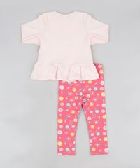 Conjunto-Infantil-de-Blusa-Dinossauro-Manga-Longa-Rosa-Claro---Calca-Legging-Estampada-Floral-Coral-9944843-Coral_2