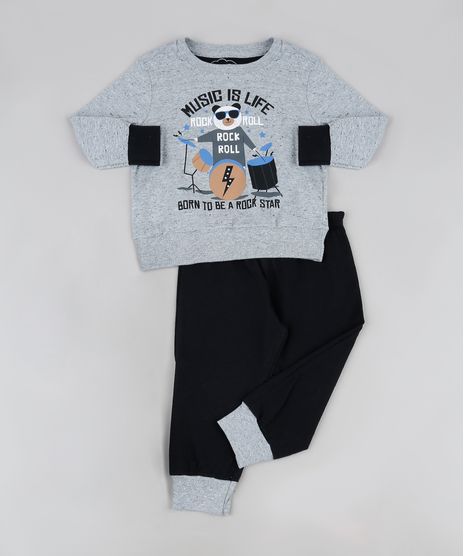 Pijama-de-Moletom-Infantil-Panda-Manga-Longa-Cinza-Mescla-9950739-Cinza_Mescla_1