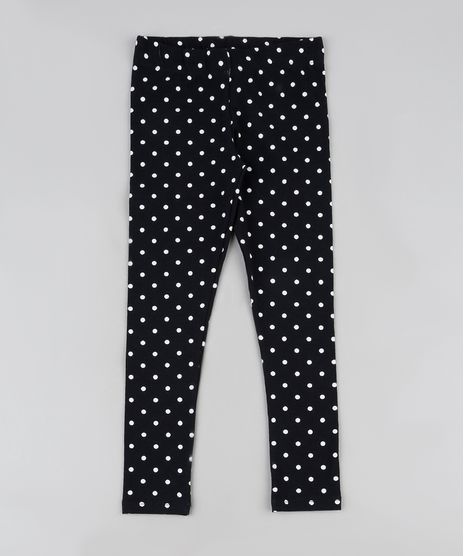 Calca-Legging-Infantil-Basica-Estampada-de-Poa-Preta-9942628-Preto_1