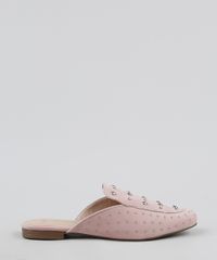 Mule-de-Suede-Feminino-Via-Uno-Bico-Redondo-com-Tachas-Rosa-Claro-9951313-Rosa_Claro_2