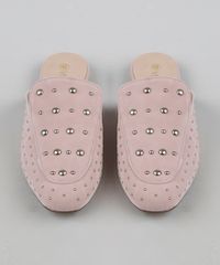 Mule-de-Suede-Feminino-Via-Uno-Bico-Redondo-com-Tachas-Rosa-Claro-9951313-Rosa_Claro_5