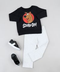 Conjunto-Infantil-em-Moletom-Scooby-Doo-de-Blusao-Mostarda---Calca-Cinza-Mescla-Claro-9942611-Cinza_Mescla_Claro_3