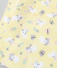 Conjunto-Infantil-de-Blusa-Coelho-com-Babado-Manga-Curta-Preta---Bermuda-Estampada-Amarela-9943361-Amarelo_5