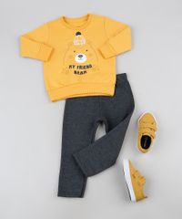 Conjunto-Infantil-em-Moletom-de-Blusao-Ursinho-Mostarda---Calca-Cinza-Mescla-Escuro-9942606-Cinza_Mescla_Escuro_3