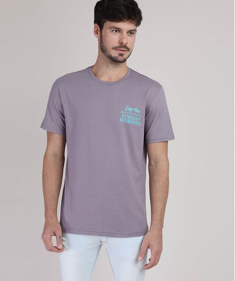 Camiseta-Masculina--Sunday-Morning--Manga-Curta-Gola-Careca-Lilas-9943594-Lilas_1