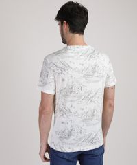 Camiseta-Masculina-Estampada-de-Montanhas-Manga-Curta-Gola-Careca-Bege-Claro-9870271-Bege_Claro_2