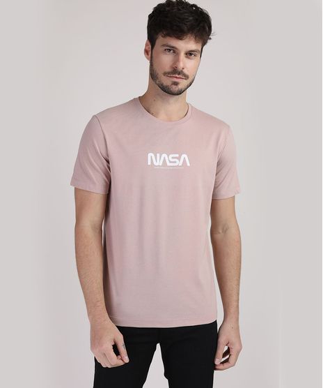 Camiseta-Masculina-NASA-Manga-Curta-Gola-Careca-Rose-9950970-Rose_1