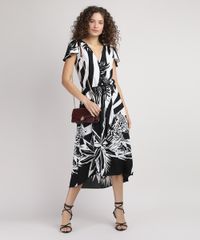 Vestido-Feminino-Midi-Mullet-Estampado-Animal-Print-Zebra-com-Botoes-e-Babado-na-Manga-Preto-9943350-Preto_3