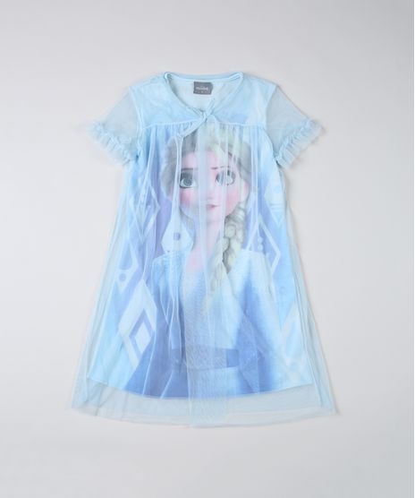 Camisola-Infantil-Elsa-com-Tule-Manga-Curta-Decote-V-Azul-Claro-9916471-Azul_Claro_1