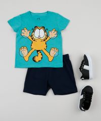 Conjunto-Infantil-Camiseta-Azul-Garfield-Manga-Curta---Bermuda-Azul-9529940-Azul_3