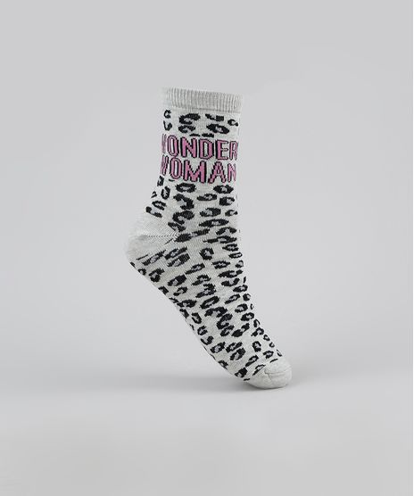Meia-Feminina-Cano-Alto-Mulher-Maravilha-Estampada-Animal-Print-Onca-Cinza-Mescla-9885668-Cinza_Mescla_1