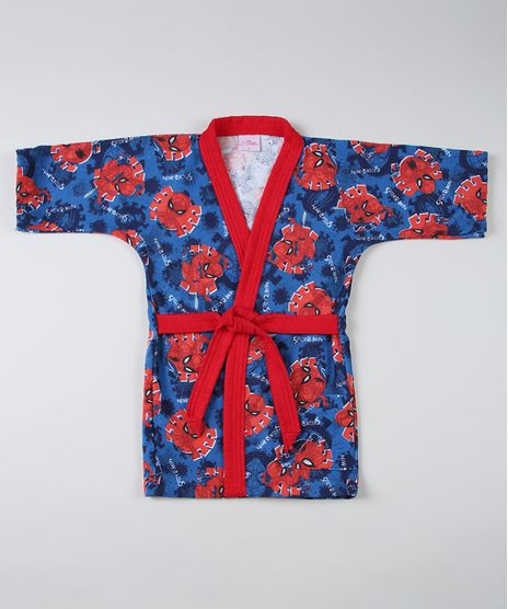 Roupao-Infantil-Homem-Aranha-Manga-Curta-Azul-9947054-Azul_1