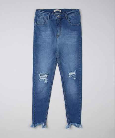 Calca-Jeans-Juvenil-Skinny-Destroyed-Azul-Medio-9946611-Azul_Medio_1