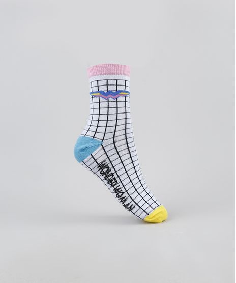 Meia-Feminina-Cano-Alto-Mulher-Maravilha-Estampada-Quadriculada-Branca-9941952-Branco_1