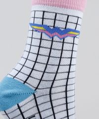 Meia-Feminina-Cano-Alto-Mulher-Maravilha-Estampada-Quadriculada-Branca-9941952-Branco_3