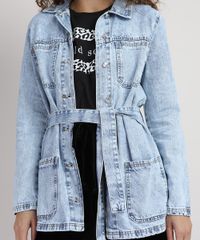 Jaqueta-Jeans-Feminina-Longa-com-Bolsos-e-Faixa-para-Amarrar-Azul-Claro-9946108-Azul_Claro_4