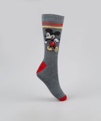 Kit-de-3-Meias-Masculinas-Cano-Alto-Turma-do-Mickey-Cinza-Mescla-9951402-Cinza_Mescla_2