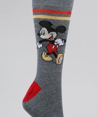 Kit-de-3-Meias-Masculinas-Cano-Alto-Turma-do-Mickey-Cinza-Mescla-9951402-Cinza_Mescla_4