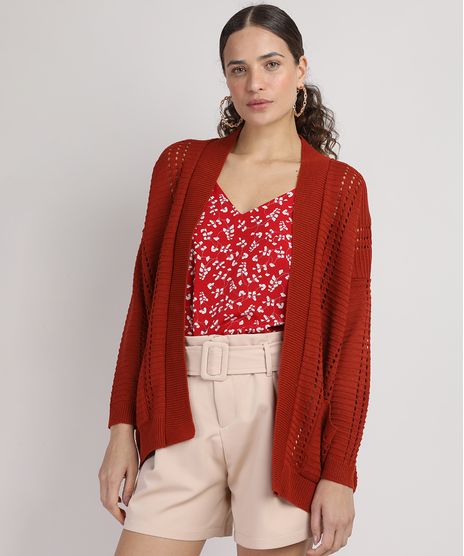 Capa-de-Trico-Feminina-com-Bolsos-Cobre-9946667-Cobre_1