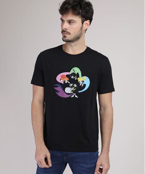 Camiseta-Masculina-Macaco-Louco-e-As-Meninas-Superpoderosas-Manga-Curta-Gola-Careca-Preta-9950981-Preto_1