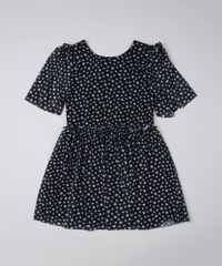 Vestido-Infantil-Estampado-de-Estrelas-com-Tule-Manga-Curta--Preto-9950188-Preto_2