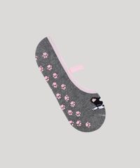 Meia-Sapatilha-Feminina-Estampada-de-Cachorro-Cinza-Escuro-9805182-Cinza_Escuro_2