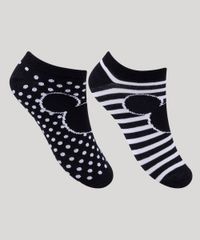 Kit-de-2-Meias-Femininas-Cano-Baixo-Mickey-Estampadas-Preto-9885665-Preto_2