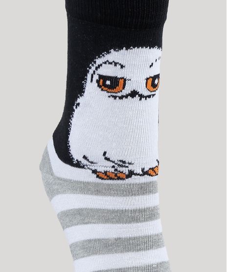 Meia-Feminina-Cano-Alto-Coruja-Edwiges-Harry-Potter-com-Listras-Multicor-9941950-Multicor_1