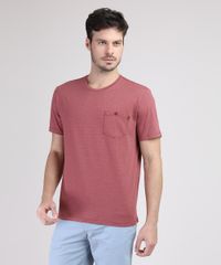 Camiseta-Masculina-com-Bolsos-e-Botao-Gola-Careca--Manga-Curta-Vermelho-Escuro-9950244-Vermelho_Escuro_1