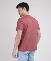 Camiseta-Masculina-com-Bolsos-e-Botao-Gola-Careca--Manga-Curta-Vermelho-Escuro-9950244-Vermelho_Escuro_2