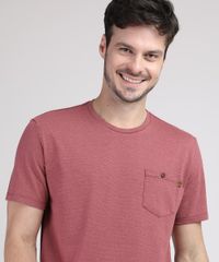 Camiseta-Masculina-com-Bolsos-e-Botao-Gola-Careca--Manga-Curta-Vermelho-Escuro-9950244-Vermelho_Escuro_4
