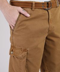 Bermuda-Masculina-Cargo-com-Cinto-Bege-Escuro-9943735-Bege_Escuro_4