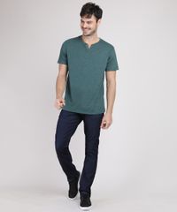 Camiseta-Masculina-Basica-Manga-Curta-Gola-Portuguesa-Verde-Escuro-9941994-Verde_Escuro_3