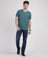 Camiseta-Masculina-Basica-com-Bolso-Manga-Curta-Gola-Careca-Verde-Escuro-9941894-Verde_Escuro_3
