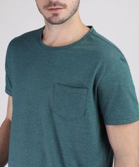 Camiseta-Masculina-Basica-com-Bolso-Manga-Curta-Gola-Careca-Verde-Escuro-9941894-Verde_Escuro_4